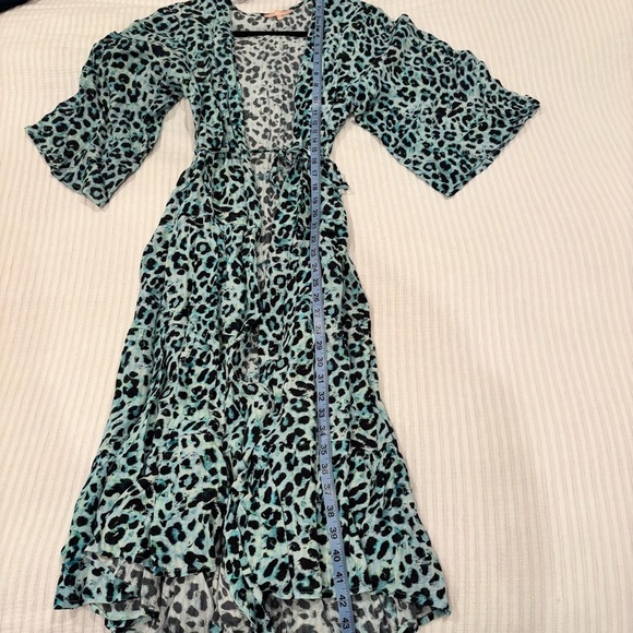 NFC Womens Leopard Print Wrap Dress Size XS/S NWOT Three Quarter Sleeve - Picture 10 of 10